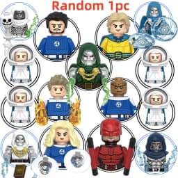 Blind Box Mini Building Blocks G0147 Figures Big Goblin Spiderman Iron Man Venom Captain Hawk Deadpool Armor Christmas Gift Toys