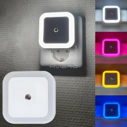 1/2/4PCS LED Wireless Sensor Night Light EU US Plug Mini Square For Baby Children Living Room Bedroom Corridor Lighting Lamps