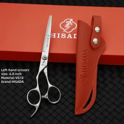HISADA Left Hand Hair Scissors 5.5 inch Barber Shop Exclusively for Hairstylists VG10 Material Barber Tools