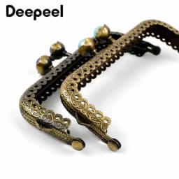1/2/3/5Pcs 10.5cm Antique Bronze Purse Frame Handle Metal Kiss Lock Clasp with Pearl Coin Wallet Clutch Bag DIY Accessories