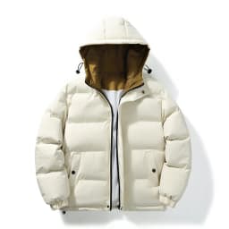 Winter Solid Color Hooded Parkas for Men New Style Comfortable Warm Cotton Coats Fashion Thicken Outerwear Outdoor Windproof
