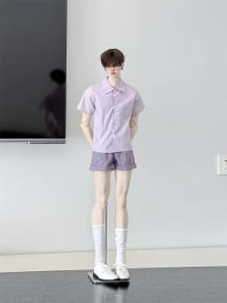 Multi-Color Shirt ID75 4-Piece Baby Set Colorful Shorts Versatile Basics Spot Inventory BJD Doll T-shirts Toys Doll Accessories