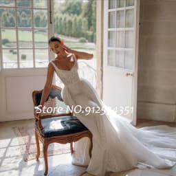 Off the Shoulder Mermaid Wedding Dresses with Detachable Train Luxury Vestido De Noiva Sereia Beading Lace Robe Mariage