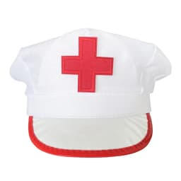 Red Cross Doctors Nurses Hats for Carnival Christmas Party Cosplay Cap Cotton Plaid Badge Role-play Funny Berets