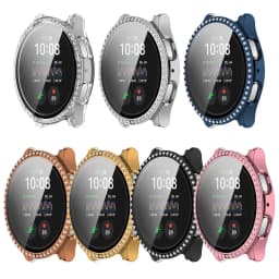 Diamond Bling Case for Galaxy Watch Samsung Galaxy Watch 7/FE 40mm 44mm, Tempered Glass Bumper Cover for Watch 4 5 6 Accessories