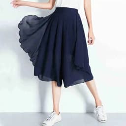 Women Chiffon Wide Leg Pants Spring Summer Thin Elastic Waist Loose All-match Lady Calf-Length Pants Fashion Skirts Pants 4XL