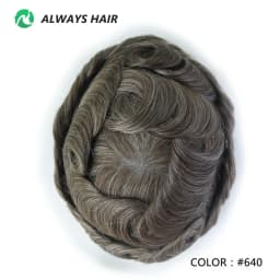 Invisible Hairline Hair System Unit for Men 0.03-0.04mm Super Thin Base Toupee Indian Human Hair Mens' Topper Wig