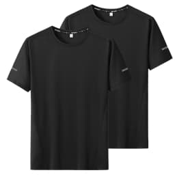2pcs T-shirt for Men Plus Size 6XL/7XL Sport Quick Dry T-shirt Round Neck Big Size Short Sleeve Oversize Fitness Running T Shirt