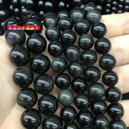 Natural Black Labradorite Stone Beads Round Larvikite Beads For Jewelry Making DIY Bracelet 4 6 8 10 12MM 15" Strand Wholesale