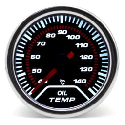 52mm Racing Gauge 12V LED Smoke Len -1~0~2 BAR Turbo Boost Water Temperature Oil Pressure Voltmeter Air Fuel Ratio Meter For 12V