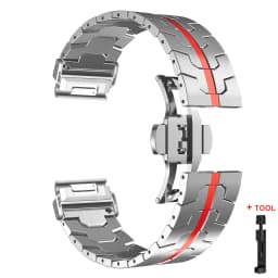 26 22mm QuickFit Metal Strap For Garmin watch Fenix 5/5X/5XPlus/6/6X/6XPro/7x Titanium Color Stainless Steel Band Forerunner 945