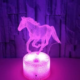 3d Illusion Lamp Led Children's Night Light Horse Table Lamp for Bedroom Holiday Christmas Lights Decoration Gifts for Kids