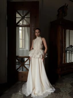 Kyoto Customized Off-white Halter Neck A-Line Wedding Dresses Tiered Zip Back vestidos de noche Floor-Length robe de mariée 2026