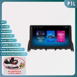 9“ Hizpo 2Din Android Auto Wireless CarPlay Car Radio for Mercedes Benz C-Class W204 S204 2007 - 2010 GPS RDS DSP UI8581 System