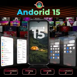 HOTWAV Hyper 7S Rugged Phone 5G Octa-core Android 15 Smartphone 6.6'' HD+ 120Hz 10800mAh 20W Mobile Phone 4GB 256GB Cellphone