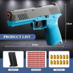 P320 Shell Throwing Continuous Firing Blowback Soft Bullet Toy Gun Outdoor Sport Shooting Game Christmas Gift