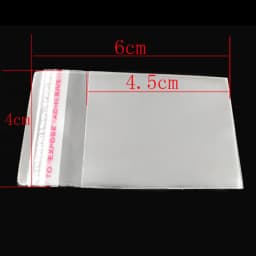 Plastic Self-Seal Bags Transparent Storage Earrings Bracelets Jewelry Bags For Gifts (Usable Space: 4.5x4cm) 6cm x4cm,200PCs