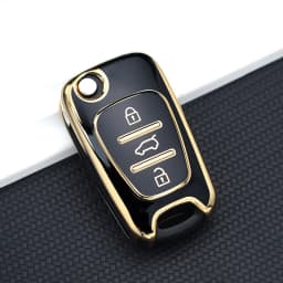 For KIA RIO Soul Optima Ceed K2 K3 K5 Pride For Hyundai Elantra Accent i20 i30 ix35 Car Flip Key Case Cover Shell Fob Keychain