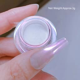 NICOLE DIARY Moonlight Mirror Nail Powder Aurora Silver Glitter Metallic Effect UV Gel Polish Pigment Chrome DIY Nail Decoration