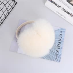 Full Piece 100% Real Fox Fur Women's Winter Earmuffs Ear Warmer Ear Protection Girl's Ear Muffs Headwear