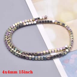 New color Natural Stone Hematite Beads Heart square Round disc Loose Spacer beads For Jewelry Making DIY