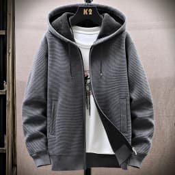 Legible Autumn Winter Casual Sweaters Men Solid Color Hooded Sweatercoats Male Loose Zip-up Knitted Cardigan Man