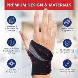 Adjustable Gloves Brace for Women & Men Support Wrap Strap Hand Carpal Tunnel Brace Fitness Suitable Both Right Left Hand