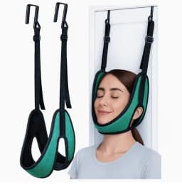 Upgraded Door‑Hanging Cervical Brace, Max 300 lbs Load, Thickened Neck Support & Fix Strap, Breathable Cervical Traction Tool