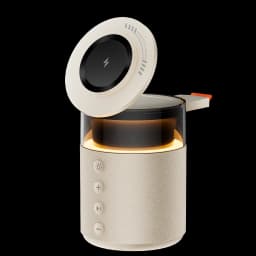 5-in-1 Magnetic Wireless Charging Station with Wireless Speaker Night Light Fast Charger for iPhone iWatch AirPods With Speaker