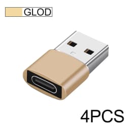 NNBILI 4PCS USB To Type C OTG Adapter USB USB-A Male To USB Type-c Female Converter For Macbook Samsung S20 USB C OTG Connector