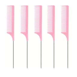 Professional Hair Tail Combs Stainless Steel Salon Cut Styling Comb Spiked Hair Care Styling Tools Barber Accessories Fine Teeth