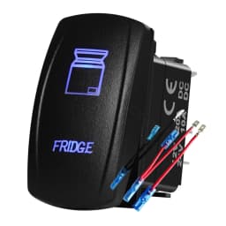 12V 24V Boat Trim Tabs Switch (ON)-OFF-(ON) Momentary Rocker Switch Waterproof Blue Light ON-OFF Toggle Switch With Harness