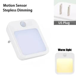 Motion Sensor Light LED EU/US Plug Type C Rechargeable Wireless Night Light For Bedroom Staircase Hallway Indoor Lighting Closet