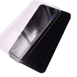 Elegant 50 Grids Diamond Storage Box Display Tray with Clear Lid Suitable for Jewelry Display
