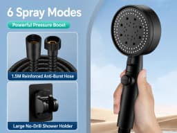 High Pressure Shower Head Handheld Large Panel Rainfall Showerhead with One-Key Stop Water Saving for Bathroom Accessories