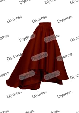 Women's High Low Elegant Prom Party Skirt A-Line Pleated Front Short Back Long Satin Skirt With Pockets For Evening Gown