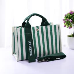 New Sle Casual Canvas Tote Bag Waterproof Commuter Crossbody Bag Faionable Striped Large Capaci Handbag for Youth