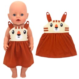 43cm Baby Doll Clothes Animal Romper 17 inch Dolls Clothes Children Xmas Gift Toys Wears