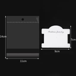 30Pcs Earring Display Kraft Paper Cards and 30Pcs Adhesive Bags for DIY Jewelry Packaging Necklace Display Cards with Bags Set