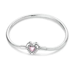 2026 Valentine New 925 Silver Pink Bow Full Diamond Bracelet Original 17-20CM Fit DIY Charm Women Birthday Jewelry Gifts
