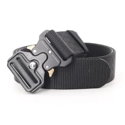 3.8X125cm - Belt Quick Release Outdoor Metal Belt Soft Real Nylon Sports Accessories Men And Women Black Belt