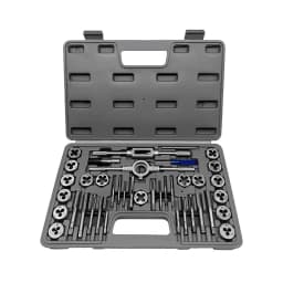 Professional 32/40/110Pcs Metric Tap and Die Set Nut Bolt Screw Thread Steel Pitch Gauge Bearing Steel Threading Tool with Case