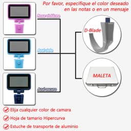 3.5' HD Touch Screen Anesthesia Digital Video Laryngoscope 6 Sizes Reusable Sterilizable Blades Optional