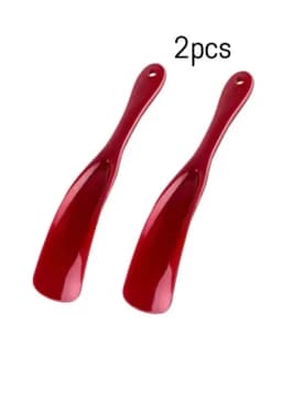 2PCS Unisex Long Handle Shoe Horns, Portable Plastic Shoe Helper, Non-Slip Easy Wear Tool for Travel & Daily Use