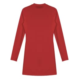 Women's Solid Color Smooth Stretchy Mock Neck Tight Party Dresses Female Dresses Glossy Long Sleeve Bodycon Dress Nightwear