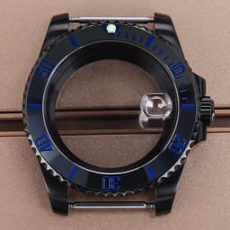 PVD Black NH35 40mm Men's Watch Case Sapphire For SUB Seiko NH35 NH36 NH38 NH34 Miyota 8215 ETA 2824 Movement Yacht-Master 20ATM
