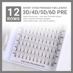 MDNG Eyelashes Premade Wide Fans 3d/4d/5d/6d/ Short Stem J  B C D Volume Professional Eyelash Extensions Faux Mink