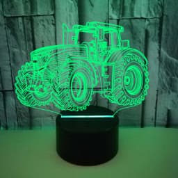 Nighdn 3D Illusion Lamp Tractor Night Light for Bedroom Decoration Led Table Desk Lamp Tractor Gifts for Boys Child Nightlight