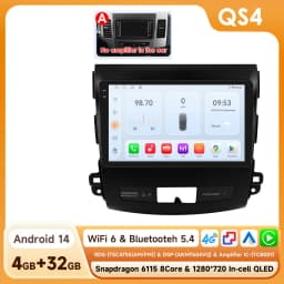 9" Hizpo 2Din Android Auto Car Radio for Citroen C-Crosser Peugeot 4007 Mitsubishi Outlander 2 2005 - 2011 Snapdragon 360° CAM