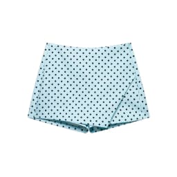 Women's Asymmetric Solid Color Skort Casual Side Zipper Shorts Skirts for Spring Summer Fashion